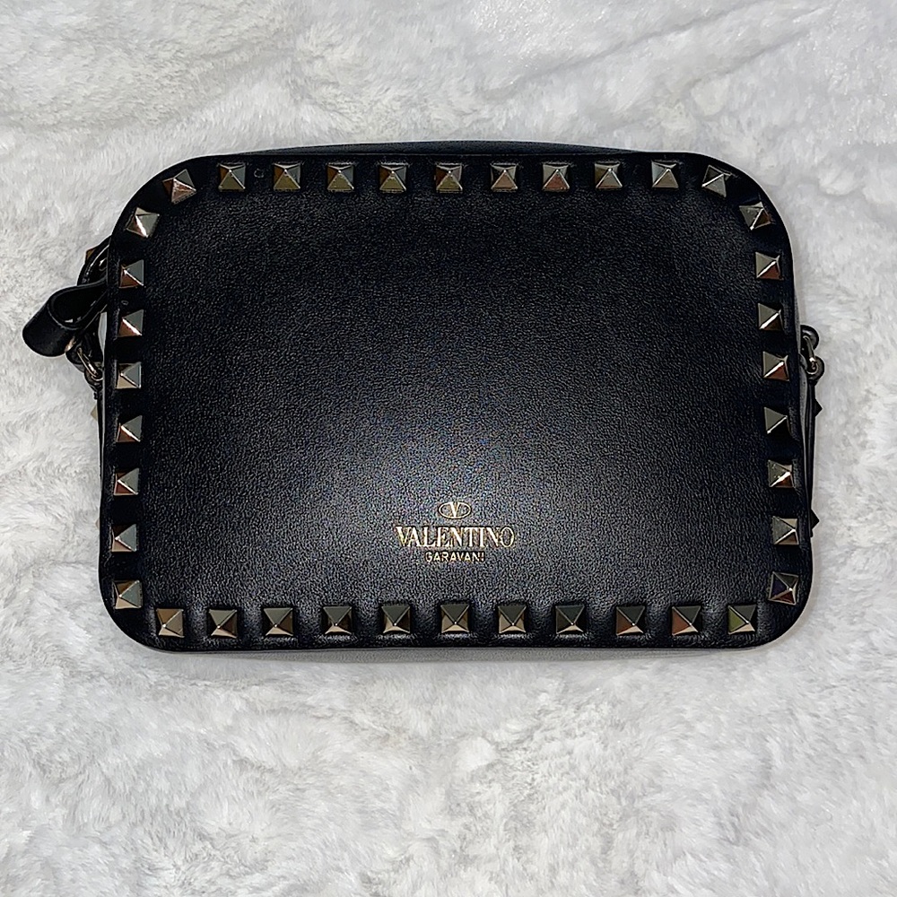 Valentino Garavani rockstud crossbody - Champagne gold hardware